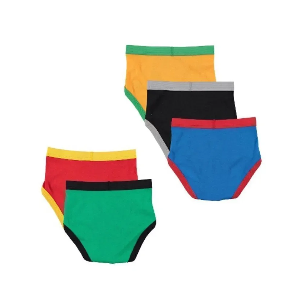 Toddler Boys Justice Superhero Logo Cotton Briefs Underwear 2, 5-Packs Size 4